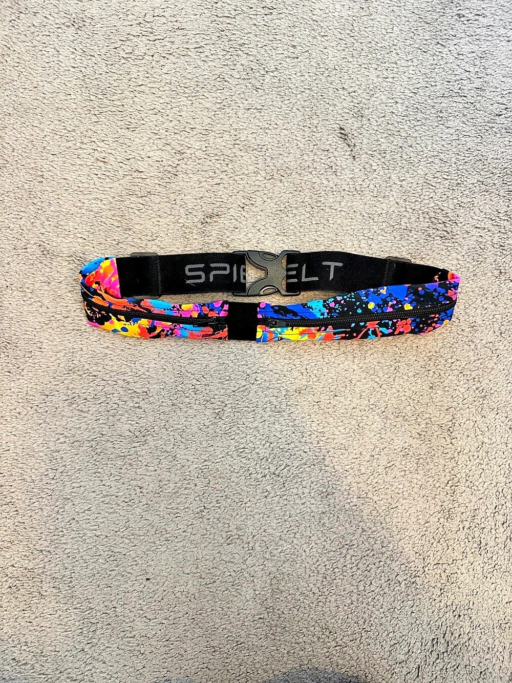 SPIBELT 2 Pocket Running Belt Black & Multicolor - Picture 2 of 2